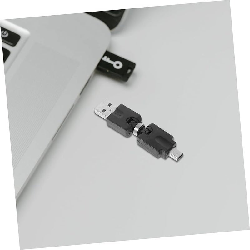 Mini USB to USB Adapter 360 Degree Rotating OTG Cable for Power Bank Laptop Mobile Device - Image 3